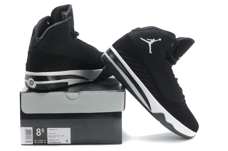 2013 Jordan B`MO Black White Shoes